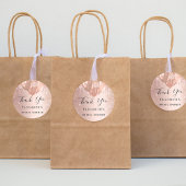 Sticker Rond Ballons rose gold et blush pour une fête de mariag