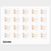 Sticker Rond Ballons roses fille baby shower (Feuille)