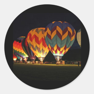 Sticker Rond Ballons rougeoyants ! Allumez la nuit !