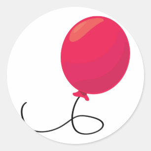 Sticker Rond Ballons rouges