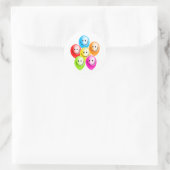 Sticker Rond Ballons Smilie (Sac)