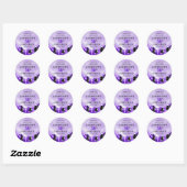 Sticker Rond Ballons violet Anniversaire (Feuille)