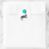 Sticker Rond Balloon de chat (Sac)