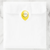 Sticker Rond Balloon de Smilie Jaune (Sac)