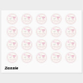 Sticker Rond Balloon Goose Silly Rose fille Anniversaire (Feuille)