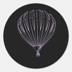 Sticker Rond Balloon mauve esquissé