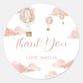 Sticker Rond Balloon rose Magic Gold Parties scintillant Annive (Devant)
