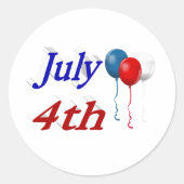 Sticker Rond Balloons du 4 juillet (Devant)