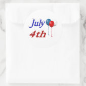Sticker Rond Balloons du 4 juillet (Sac)