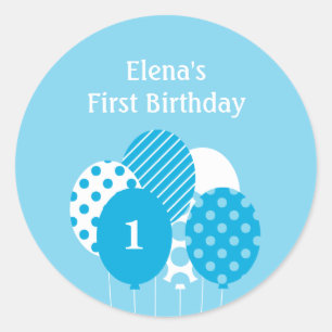 Sticker Rond Balloons modernes - Balise cadeau ou chevalet pré