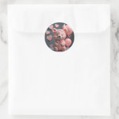 Sticker Rond Ballotte à ours rose (Sac)