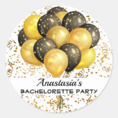 Sticker Rond Ballotte Bundle Gold Confetti Bachelorette Party (Devant)