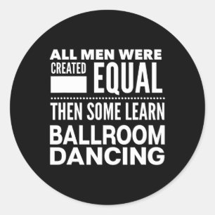 Sticker Rond Ballroom Dancing Men Danseuses Danseuses Danseuses