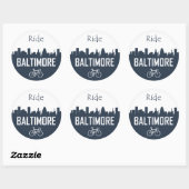 Sticker Rond Baltimore (Feuille)