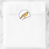 Sticker Rond Baltimore Oriole (Sac)