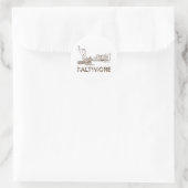 Sticker Rond Baltimore vintage (Sac)