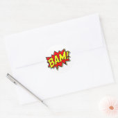 STICKER ROND BAM COMICBOOK SONS ACTIONS LOUD COMICS CARTOONS (Enveloppe)