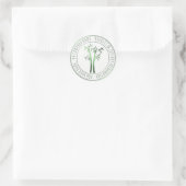 Sticker Rond Bambou En Vert Cadre Circulaire (Sac)