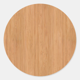 Sticker Rond Bambou naturel apparence du grain de bois