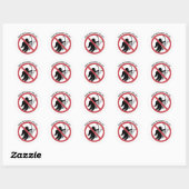 Sticker Rond Ban Cupid Anti-Valentine (Feuille)