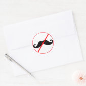 Sticker Rond Ban Mustaches ! (Enveloppe)