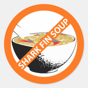 STICKER ROND BAN SHARK FIN SOUP