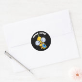Sticker Rond Bana nerd Fruit drôle Pun Nerd Dark BG (Enveloppe)