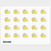 Sticker Rond Banana Cream Pie Slice Dessert de nourriture Foin  (Feuille)
