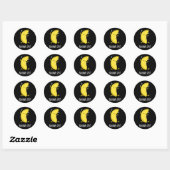 Sticker Rond Banana Split Funny Danser Banana Pun Dark BG (Feuille)