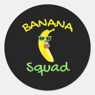Sticker Rond Banana Squad Nourriture Vacances été Correspondant
