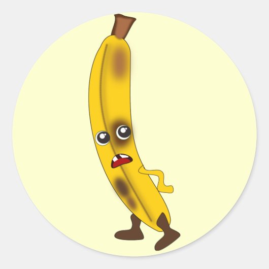 Sticker Rond Banane Bruyante : Mauvais Gang Fruit (Devant)