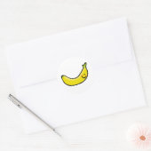 Sticker Rond Banane jaune amusante (Enveloppe)
