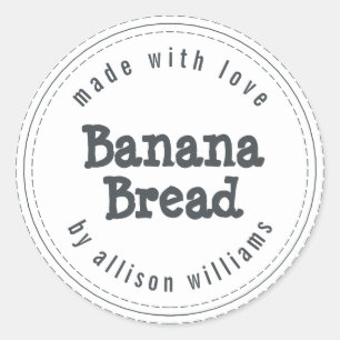 Sticker Rond Banane maison moderne pain noir blanc