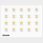 Sticker Rond Banane Pain Aquarelle tranche Rustique Simple (Feuille)