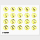Sticker Rond Banane - Petit Singe 1er Anniversaire (Feuille)
