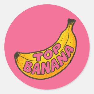 Sticker Rond Banane supérieure