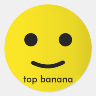 Sticker Rond banane supérieure