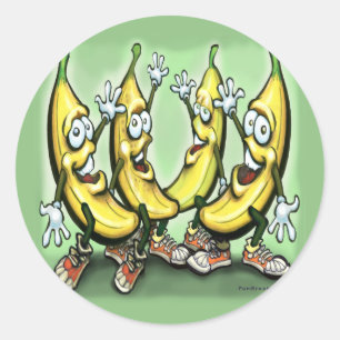 Sticker Rond Bananes