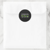 Sticker Rond Banc de musculation pour dinosaure drôle Tractions (Sac)