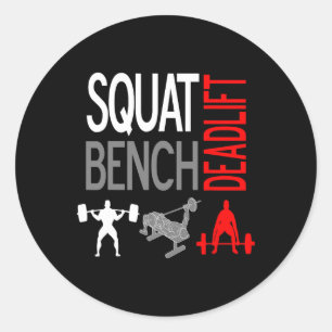 Sticker Rond Banc de squat Démontage T Chemise Gym Poids Tee