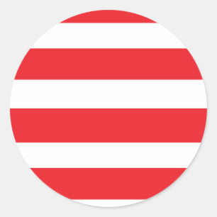 Sticker Rond Bande blanche et rouge