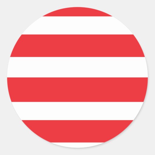Sticker Rond Bande blanche et rouge (Devant)