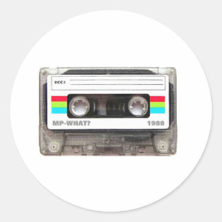 Sticker Rond Bande Cassette