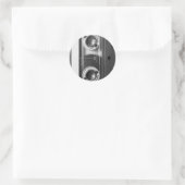 Sticker Rond Bande Compact Cassette (Sac)