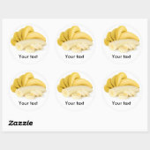 Sticker Rond Bande de banane (Feuille)