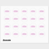 Sticker Rond Bande de base Logo personnalisé 1 rose (Feuille)