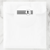 Sticker Rond Bande de baseball (Sac)