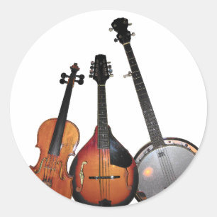 Sticker Rond Bande de Bluegrass