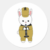 Sticker Rond Bande de Marquage de lapin Clarinet Gold Noir (Devant)