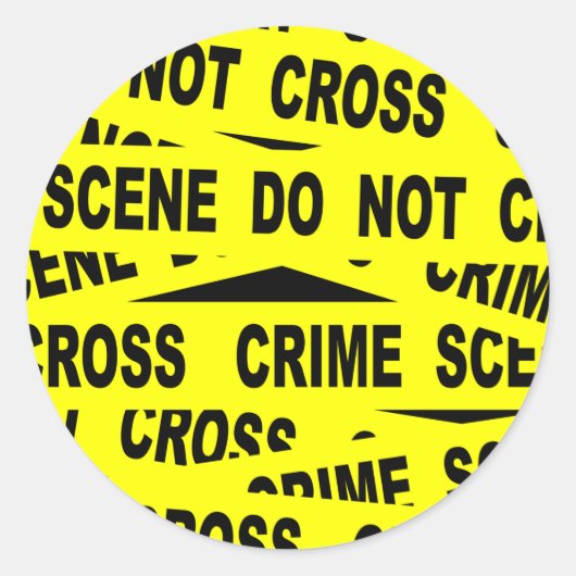 Sticker Rond Bande de scène de crime (Devant)